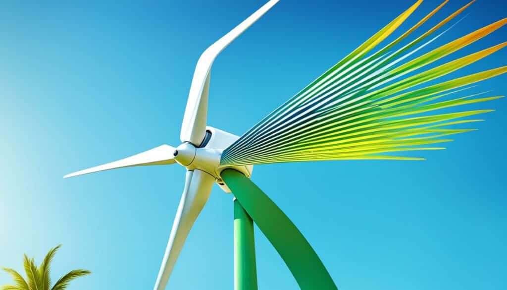 Palmenwedel-Design Windgenerator