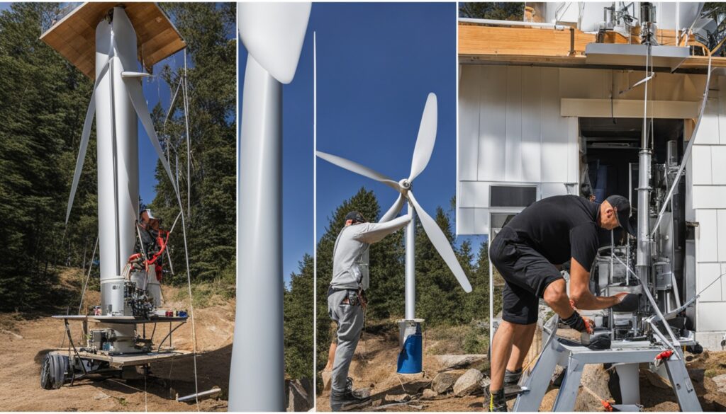 Windenergie Installation Schritt für Schritt